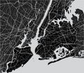 Map of New York city, urban style